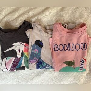 Set of 3 Tea Collection Graphic T-Shirts size 6